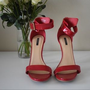 Red Open Toe Heels - Forever 21